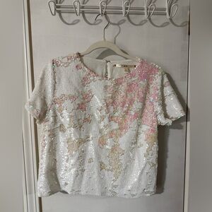 Chelsea & Violet Iridescent Sequin Tee